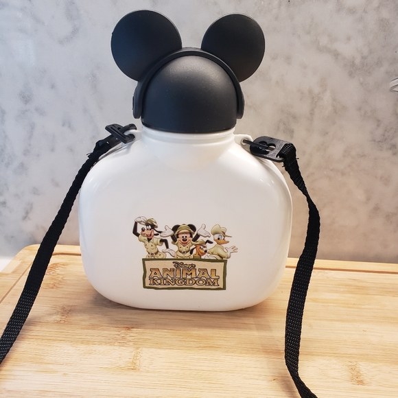 Disney Animal Kingdom Mickey & Friends Canteen Water Bottle & Strap - Picture 2 of 8